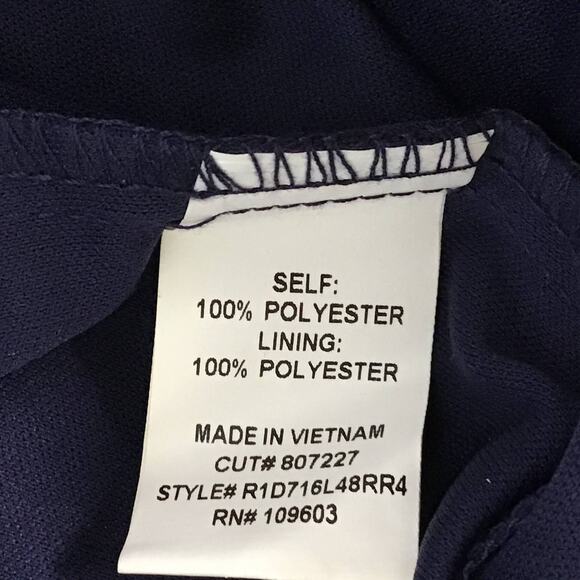 Rabbit Rabbit Rabbit Empire Waist Navy Blue Lace A Line Dress Bell Sleeve sz 10 - Picture 9 of 11